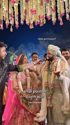 Funny Bridal Wedding Contract | Wedding Madness | Indian Bridal Entry | Indian Groom | Wedding Vows