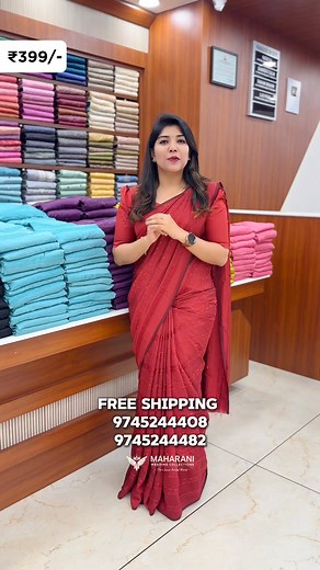 768K views · 7.8K reactions | ₹399/-vichitra Silk Saree online Purchase Free shipping | Maharani Wedding Collections | Facebook
