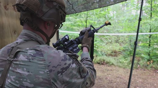 B-Roll: Soldiers train on the M4 carbine and M320 grenade launcher during E2B