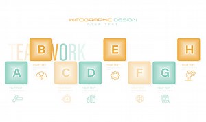 Vector Infographic design business template with icons and 8 options...