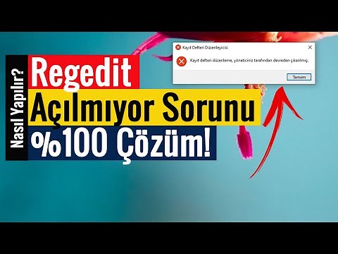 Regedit Açılmıyor Sorunu | \u00100 Çözüm!