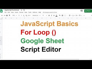 For Loop () App Script- Google Sheet Tutorial - How To Use For Loop- Looping Through Cell- Hindi