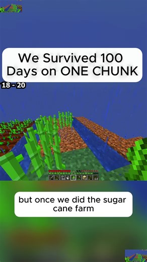 Surviving 100 Days in Minecraft Hardcore on One Chunk