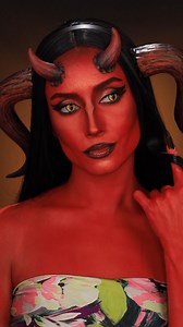 472K views · 15K reactions | Just a simple glam devil makeup for a last minute Halloween costume  #halloweenparty #makeupartist #makeuplook | Creative.Cliche | Facebook
