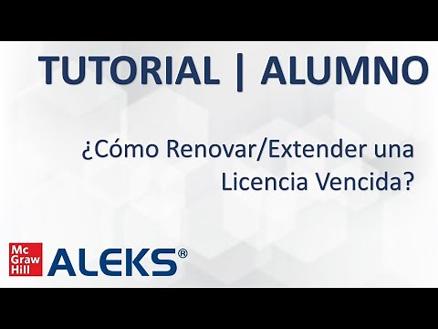 ALEKS | ¿Cómo Renovar/Extender una Licencia Vencida?