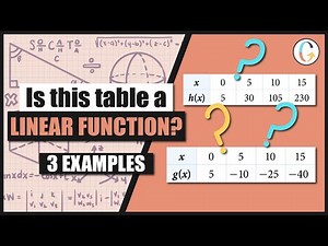 How to Find Out if a Table Could Represent a Linear Function | Find a Linear Equation