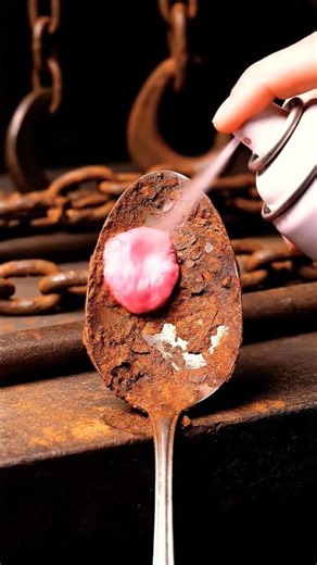 Instant Rust Removal 😱 | Rusty Spoon Turns Brand New in Seconds! #shorts