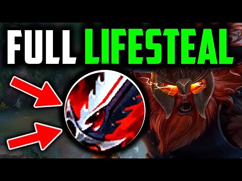 FULL LIFE STEAL OLAF INSTA HEALS! (75% LIFE STEAL BUILD) - Olaf League of Legends