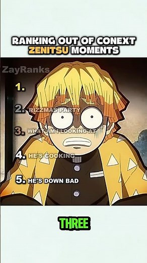 Ranking funny Zenitsu moments