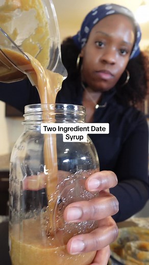 Super easy 2 ingredient date syrup recipe: 22 organic pitted dates (one container) 2 cups spring water Wash and cover dates with hot water, let soak for 2 hours. Drain and rinse. Blend with 2 cups of water until smooth. Store in airtight container. Can last up to 2 weeks in refrigerator. Can also be used 1:1 to replace sugar in any recipe ! #datesyrup #refinedsugarfree #datesugar #guthealth #sugarfreerecipe #dietitiansoftiktok