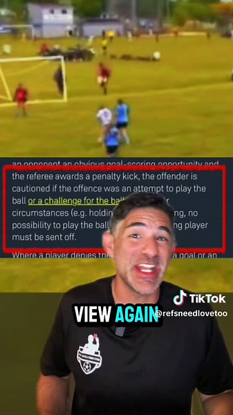 As a Referee is starting out at U8 - U12 recreational, matches, cardable scenarios are just not very common. It takes years of experience and hundreds if not, thousands of plays to begin to recognize yellow card and red card scenarios when they occur. #soccer #football #futbol #referee #refsneedlovetoo #redcard #dogso #CapCut