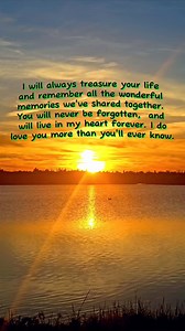 1M views · 32K reactions | You will live in my heart forever. #imissyou #iloveyou #quotes #viral #sunset Title: Yearning Artist: Global Genius Link: https://www.facebook.com/sound/collection/?sound_collection_tab=sound_tracks&asset_id=1469744933459024&reference=artist_attr | Quotes and Notes | Facebook