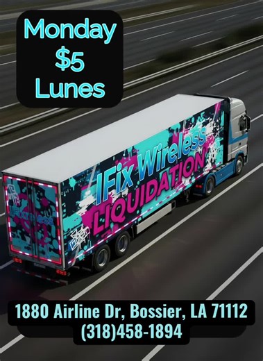 Hey Shreveport, Bossier area come check us out at I fix Wireless and liquidation this Monday, April 13 Everything on the tables will be $5. We are going to have a lot of great stuff on the tables this week. We are a Bin Store your go to spot for incredible deals on returns and overstock from major retailers! New bins restocked every Friday Electronics, toys, home goods, and more. Also come check out our VIP section. Everything is discounted 30 to 50% off retail price. We have furniture, small ki