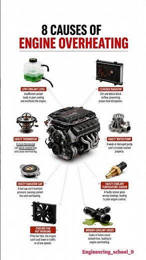 8 Causes of Engine Overheating Explained | Why Car Engine Overheats & How to Fix It ⚙️🚗