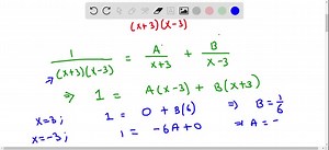 SOLVED:Use partial fractions to find the indefinite integral. ∫(1)/(x^2-9) d x