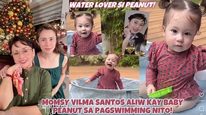 139K views · 10K reactions | Lola Vilma kinaaliwan ang paglalaro sa inflatable pool ni baby Peanut water lover ang cute | Latest Scoop | Facebook