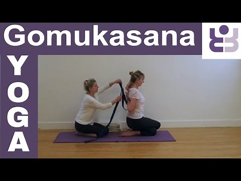 Gomukasana. Cow Face Pose. Iyengar Yoga Tutorial