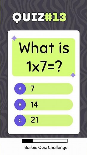 Can You Solve 1×7? Barbie Quiz Time! 😍🎀