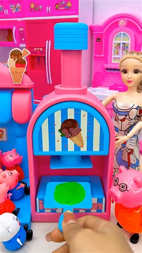 Satisfying With Unboxing Barbie Princess Ice Cream Maker Toy, ASMR Video #shorts