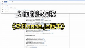 前端开发如何快速切换本机nodejs版本