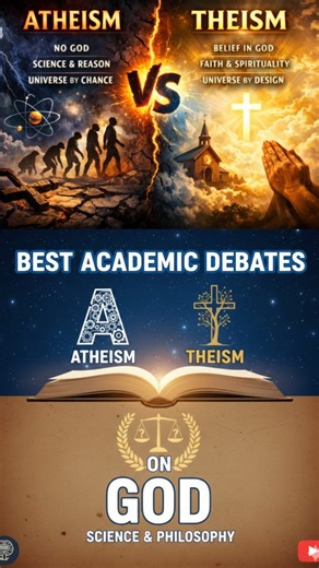 𝐃𝐚𝐫𝐬𝐡𝐚𝐧𝐢𝐤 𝐀𝐝𝐝𝐚™ on Instagram: "Best 3 debates on Atheism vs Theism. Atheism rejects belief in any god, relying on human reason, science, and natural explanations for existence and morality. Theism affirms one or more deities, grounding meaning, purpose, and ethics in divine reality and revelation. Both perspectives shape worldviews, culture, and debate about life’s ultimate questions across history and societies worldwide. #atheism #theism #debates #conversation #education"