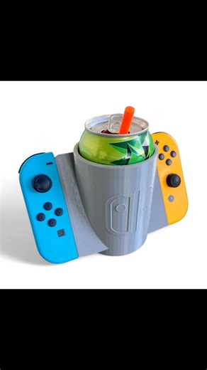 #NintendoSwitch2#3dprinted #3dprint #nintendoswitch This custom cup fits your Nintendo switch remotes and a soda or water bottle. Drink and play  check my other prints on YouTube by looking up WeCreate3D | WeCreate3D | Facebook