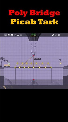 Poly Bridge 3 | Picab Tark Part-13 | Impossible Bridge Challenge 😱 #shorts #trending #ytshorts