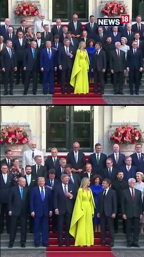 Trump, Meloni, Macron And Other NATO Country Leaders Pose For A Family Photo In The Hague | N18S