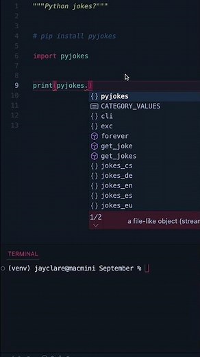Python 3 | Python can tell jokes? #coding #programming #python