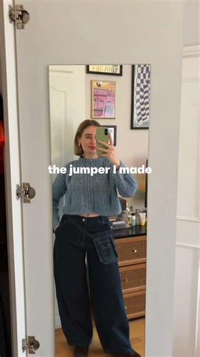 The yarn vs. the crochet cable jumper I made