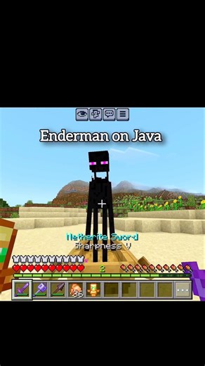 Minecraft java enderman vs bedrock enderman moment🔥😳😈 #minecraft #viral #shorts