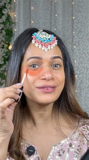 How to apply orange colour corrector✨ #orangecolour #darkcircles #pigmentation #makeuptutorial