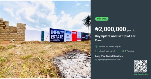 For Sale: Buy 6plots And Get 1plot For Free, Abeokuta North, Ogun - ₦2,000,000 per plot