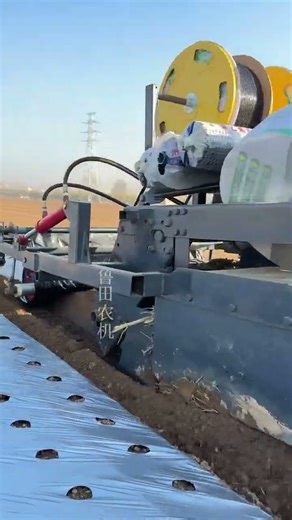 Seedbed ridging machine ridging and mulching integrated machine medicinal material ridging