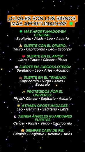 🍀 Los Signos Más AFORTUNADOS del Zodiaco 2026! ⚡ #suerte #zodiaco #fortuna