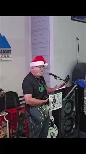 LIVE Jingle Bell Rock Bobby Helms by KC Busks short. #christmas #music #guitar #singer