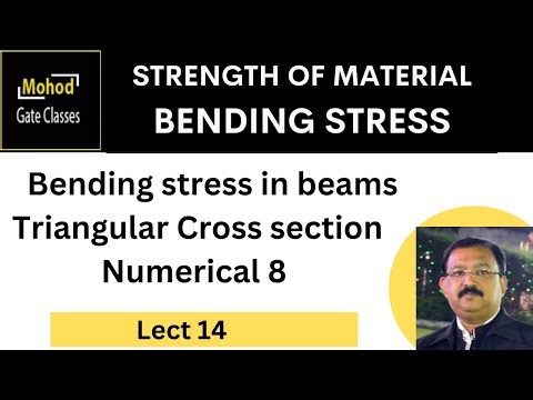 Bending Stress 14 Bending stress in beams Triangular Cross section Numerical 8