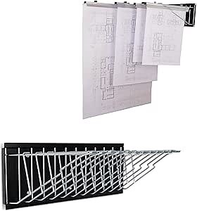 ODOXIA Wall-Mounted Blueprint Holder & Storage Rack | Blueprint Organizer for Architects & Engineers | Construction Plan Holder for Large Documents | Blueprint Storage Solution