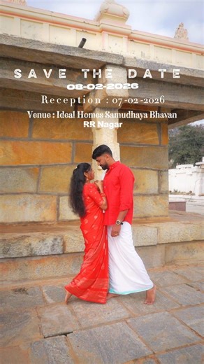 Charangowda on Instagram: "#Save The Date ❤️ . On The Frame - @soni_manjunath_gowda 🤍 @manjunathrdhruva 🤍 . Camera+ Editing - @hemanth.b.c.10 @_cherry__gowda_ . #savethedate #weddingannouncement #engaged #wedding2026"