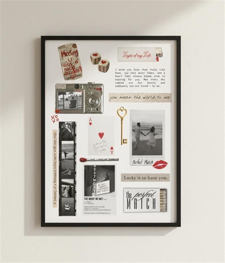 Editable Matchbook Poster Template | Personalized Couple Matchbox Poster | Anniversary Wall Art | DIY Canva Matchbox Art Print - Etsy