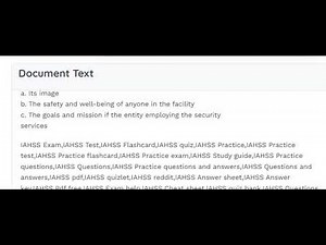 IAHSS (full study guide) with 280+ questions and 100% correct answers