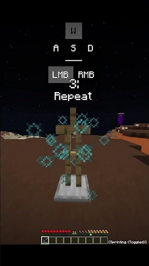 How to combo (W tap edition) #minecraft #shorts