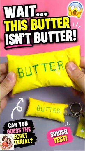 DIY Butter Squishy Mystery🤫 GUESS the SECRET ingredient #squishyasmr