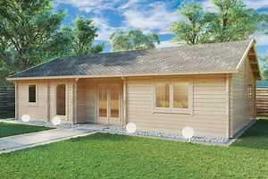 Large 2 Room Log Cabin - Dune 70m²,12x6m - Summerhouse24