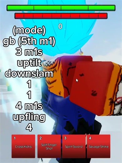 100-0 Combos with Vegito (Refresh) in ABA (base and awakening) #roblox #anime #animebattlearena