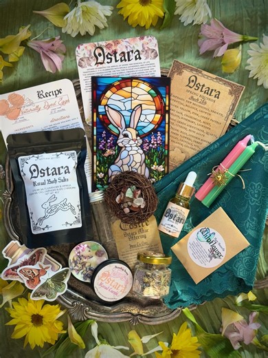 Ostara Ritual Box | Spring Equinox Sabbat Box | Ostara Decor, Lavender Bath Salts, Eostre Offering, Altar Cloth | Eostre Altar Kit - Etsy