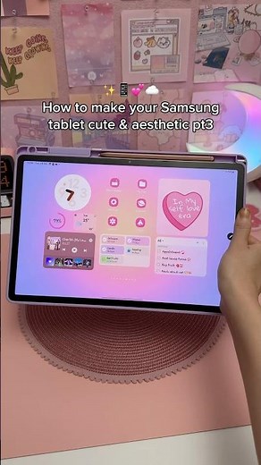 how to make your Samsung tablet cute & aesthetic 💗 Galaxy tab S9+ | homescreen | android tips