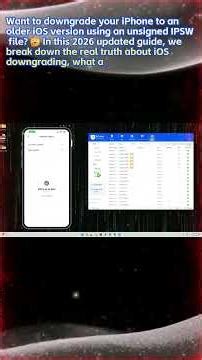 🔥 iOS Downgrade 2026! Signed & Unsigned IPSW Method to Roll Back iPhone #ios16publicbeta #iphonefix