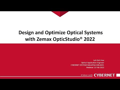 Design and Optimize Optical Systems with Zemax OpticStudio