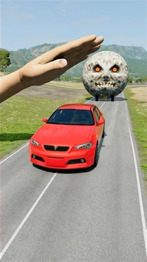 Big & Small Cars vs Giant Hand Slap - BeamNG.drive